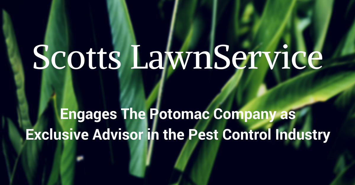 Scotts LawnService Engages The Potomac Company as its Exclusive M&A Advisor in the Pest Control Industry