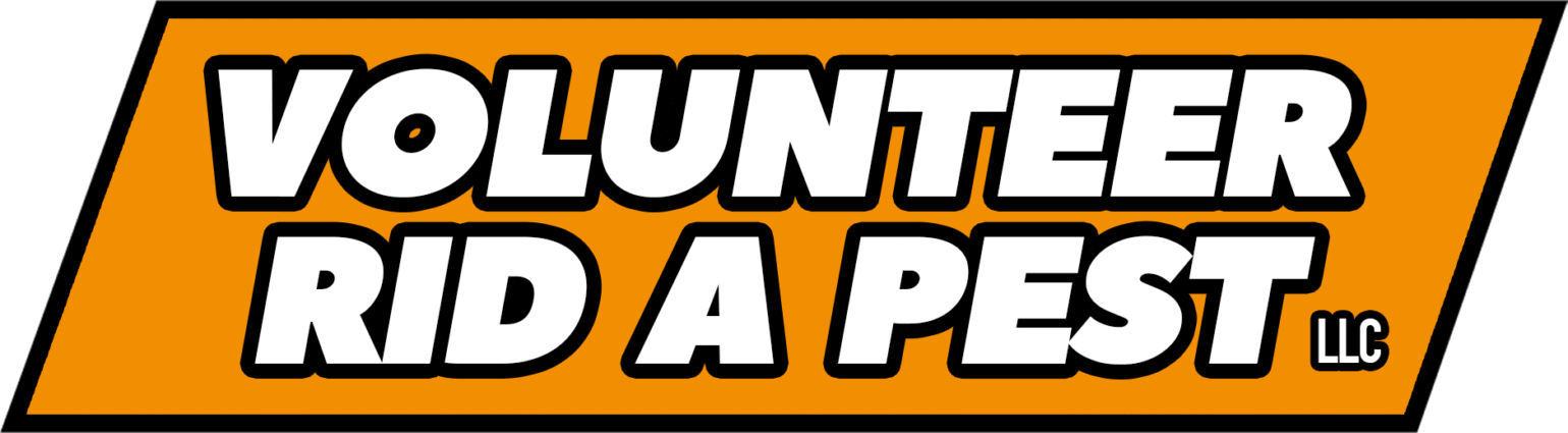 An orange and black logo features bold white text reading "Volunteer Rid A Pest LLC.